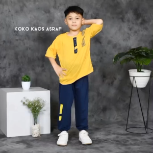 Setelan koko joger Asraf anak 1-12 tahun terlaris / Setelan koko kaos anak model asraf celana joger