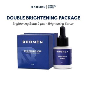 Bromen Brightening Paket 2 Sabun + 1 Serum 5X Lebih Extra Mencerahkan Wajah Kusam Dan Flek Hitam Dalam 7 Hari