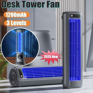 Portable Air Conditioner Fan 2000mah Quiet Desktop Tower Fan Wall Non-Drilling Circulating Fan 3 Speeds Adjustable Cool Tools