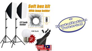 Professional Photography 50x70CM Softbox Lighting With Tripod E27 Bulb Holder Continuous Light System for Photo studio