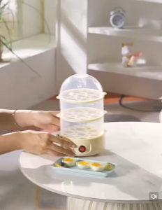 Mini steamer Household electric steamer three-layer multi-layer transparent PLASTIC electric steamer mini small steamer