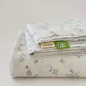 Double Layer Gauze Bed Cover Single Piece
