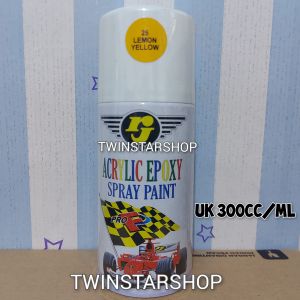 Pilok pylok Cat Semprot RJ Lemon Yellow (25) Kuning Lemon 300cc Cat Semprot RJ