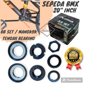 《PLATINUM》BB Set Bearing BMX 20 Inch Laker Laher Lahar As Tengah Rotel Crank Bottom Bracket Sepeda BMX 20inc