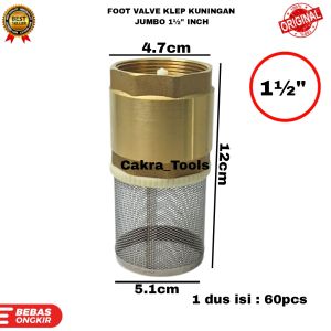FOOT KLEP KUNINGAN 1 1/2" INCH / FOOT VALVE KLEP KUNINGAN 1/2" INCH
