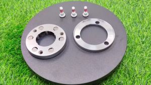 แป้นแปลง สปอย เซอร์วันเวย์ งานCNC แผ่นเหล็กรองคลัทช์ Honda wave-125 คาร์บู ทุกรุ่น sonic125 dream 125 ใช้สำหรับแปลงจานไฟ ให้เป็นรุ่นสตาร์ทมือ