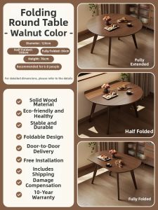 DONGMU | Folding Extendable Oak Dining Table
