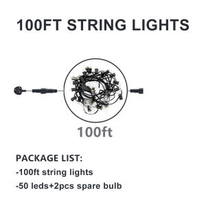30m Outdoor Garland Lights 220V G40 Plastic Bulb LED Tent Fairy Patio String Light Wedding Garden Party Decoration
