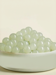 HONGLIANGYUAN | Natural Hetian Jade Loose Beads Clear Water