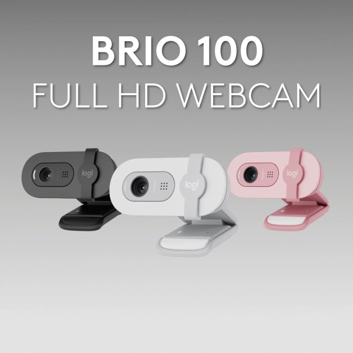 Logitech Webcam With Mic Logitech Brio 100 Webcam Full HD Built In