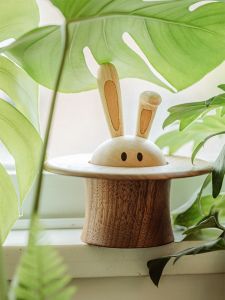 Original Wooden Music Box Rabbit Character Birthday Gift Simple Modern Style Home Decoration from Anyang Henan China