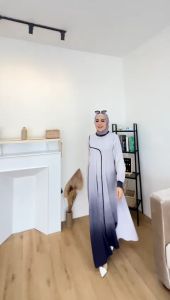 Zahira1808 Naila 7 Bahan Dobyy Gradasi Gamis Murah Trendi Baju Syari Muslim Wanita Ibu Terlaris Baju Pesta Adem Nyaman Di Pakai Real pict