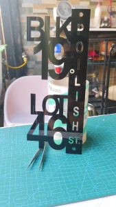 Laser cut House/Business number signage acrylic(Block and Lot)