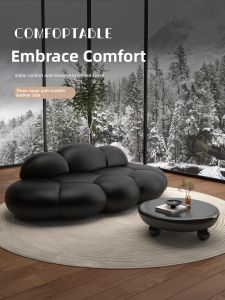HUASHEMEIJI | Elegant Cloud-shaped Designer Sofa for Small Spaces
