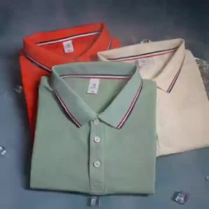 Áo Polo Nam Cao Cấp Sọc Ngang Tay Ngắn Thêu Hoa Văn Thời Trang Thoáng Khí Chất Liệu Polyester Thoải Mái Mặc Hè