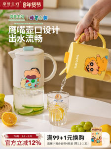 Modern Housewife & Crayon Shinchan Glass Cold Water Pot High Temperature Resistant Tea Pot Home Use Cup Nordic Style Water Pot