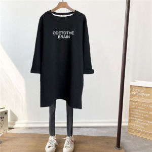 Thickened Long Sleeve Thermal Top Womens Loose Slimming Bottom Missing Autumn Winter Warm Base Shirt Korean Style round Neck