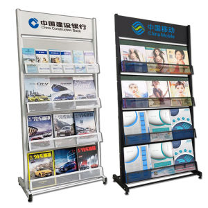 Metal Display Stand Product Information Storage Rack Literature Material Placement Shelf Foldable Page Brochure Newspaper Storage