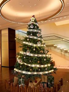 Christmas/Wedding/Party/Festive Christmas Tree Ornaments DIY Lace Bows String Lights 5M 10M 100Led Install Battery Home Decors New Year