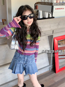 Leobaby High Waist Pleated Mini Skirt Shorts for Girls Spring Summer New Style Cotton Blend Childrens Clothing Half Body Skirt