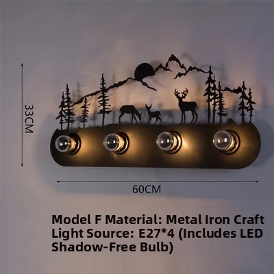FENGHONGTAO | Vintage Industrial Style Wall Light Metal