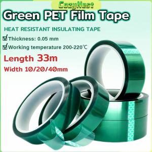 C.N Green PET Film Tape High Temperature Heat Resistant Plating Shield Insulation Protection Length 33m