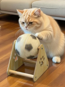 VOA | Standing Ball Roller Wooden Cat Scratcher