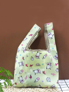 Mini Portable Oxford Cloth Shopping Bag Eco-friendly Foldable Handheld Bag Small Size Convenient Carry Handle Storage Bag