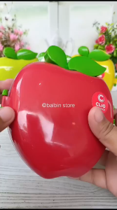 lunch box anak model apple clio plastik free sendok - tempat bekal kualitas food frade warna acak