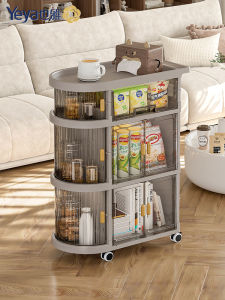 Foldable Modern Minimalist Living Room Sofa Side Table Mobile Storage Rack Snack Cart Corner Cabinet Bedside Table Rack