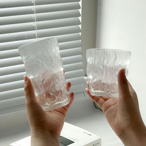 Ly Thủy Tinh Chịu Nhiệt Họa Tiết Sóng Nước | Cốc Thủy Tinh Uống Nước Cốc Decor Đẹp ALLIN