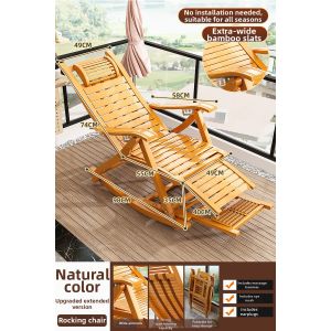 Comfortable Bamboo Folding Lounge Chair