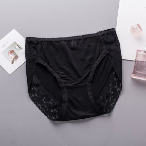 Quần Lót Ren Lụa Sợi Lụa Tơ Tằm Dệt Kim Cho Nữ Quần Lót Ngắn Cạp Giữa Họa Tiết Ren Quần Lót Thoải Mái Mặc Ở Nhà