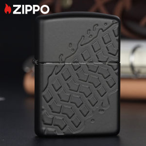 Zippo Armor® Tire Tread Design Pocket Lighter | Black Matte | การออกแบบดอกยางเกราะ (Lighter Without Fuel Inside) | Zippo 28966