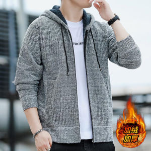 Áo Khoác Nam Mùa Thu Đông Dày Dặn Có Mũ Trùm Đầu Thời Trang Trẻ Em Áo Len Cardigan Trẻ Em Áo Khoác Ngoài Thường Ngày