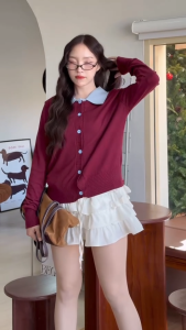 ppitchy.shop - Pitchy Cardigan เสื้อแขนยาว เสื้อคลุมแขนยาว ปักหัวใจ