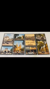 (ẢNH THẬT) Tranh treo tường sài gòn 10 retro trang trí decor quán nhà hàng