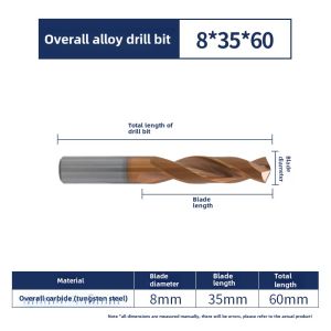 Diyue Ultra-Hard Tungsten Steel Drill Bit Hard Alloy Drill Bit Black Steel White Steel Special for Stainless Steel Alloy Steel Aluminum