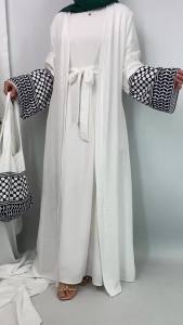 Dubai Elegant Kaftan Modest Dress Abayas Muslim Open Abaya And Bag Women Islam Caftan Marocain Robe Arabe Femme Musulmane