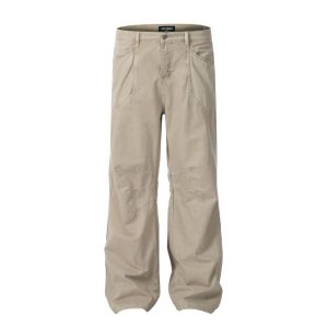 Quần Dài Ống Đứng Rộng Rãi Phong Cách Mỹ Cổ Điển Thường Ngày Làm Việc Quần Dài Đa Năng Quần Dài Thẳng Quần Dài Thoải Mái