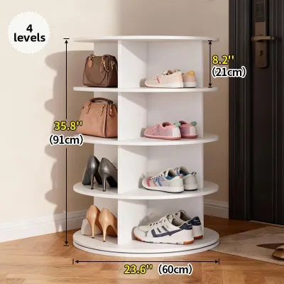 MLZH | 360 Degree Rotating Space Saving Shoe Rack Organizer