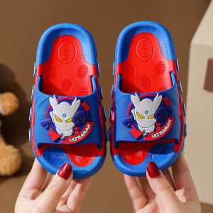 รองเท้าแตะเด็กชาย Selo Ultraman รองเท้าแตะเด็กใส่ไปข้างนอกลายการ์ตูนสำหรับเด็กเล็กกันลื่นพื้นนิ่มใส่ในห้องฤดูร้อน