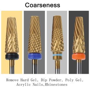 New Tungsten steel Carbide Nail Drill Bit Tapered Milling Cutter for Manicure Remove Gel Acylics Tool Nails Drill Accessories
