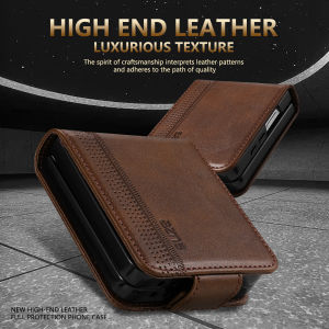 szhaiyu | Leather Cards Solt Holder Wallet Phone Case for Samsung Galaxy Z Flip 8 7 6 5 4 Flip8 Flip7FE 5G Kickstand Shockproof Back Cover