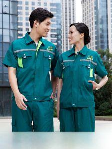 Nam Mùa Hè Nhẹ Bộ Đồng Phục Công Sở Dài Tay Bảo Dưỡng Sân Vườn Quản Lý Tài Sản Vệ Sinh Quần Áo Bảo Hộ Lao Động Tay Ngắn Mỏng