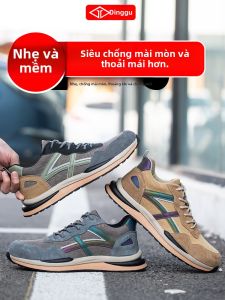 Giày Bảo Hộ Nam Đế Mềm Chống Va Đập Đế Thép Lót Lông Cừu Giày Công Sở Nhẹ Mùa Đông Đế Mềm Giày Bảo Hộ Lao Động