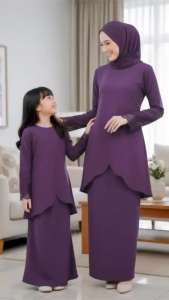 KURUNG SCALLOP LACE KIDS ADA SEDONDON MOM Premium Como Dihiasi Lace Bahan Premium Hiasan Lace Elegan