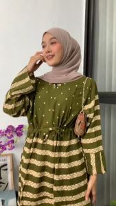 DIVASHION - One Set Tunik Jumbo Busui Rayon Premium Motif Terbaru Setelan Wanita Size Jumbo Viral