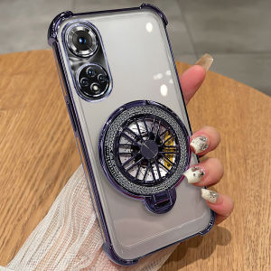 Ultra-Thin Silicone Case for Huawei Honor 50 pro Transparent Protective Cover with Airbag Full Protection Anti-Fall Soft Shell for Men And Women with Curved Screen And Stand Stress Relief