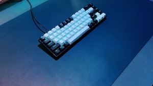 HXSJ | Hot sale HXSJ V800 68 key wired keyboard Hot swappable switch ergonomic ice blue backlight durability gaming mechanical keyboard